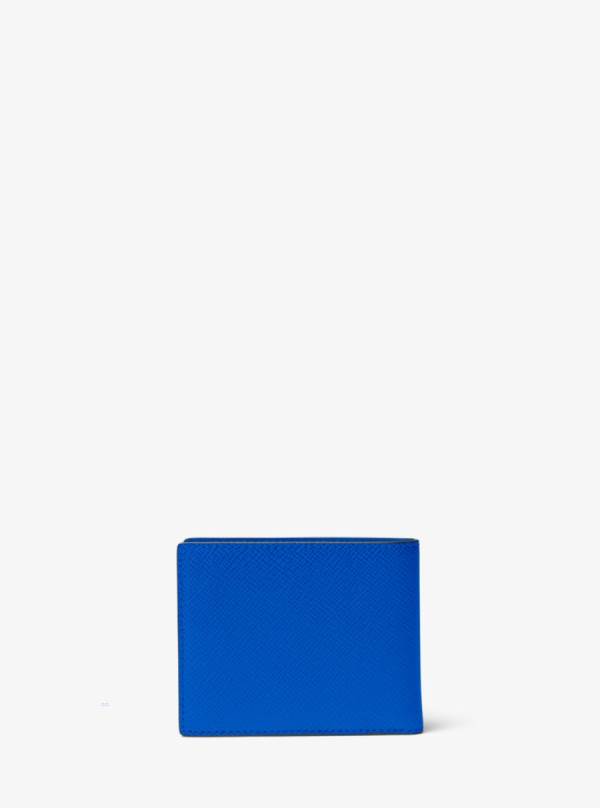 Panske Penazenky Michael Kors Harrison Crossgrain Leather Billfold With Passcase Modre - Doplnky Michael Kors Lacne | PBMSR-6457